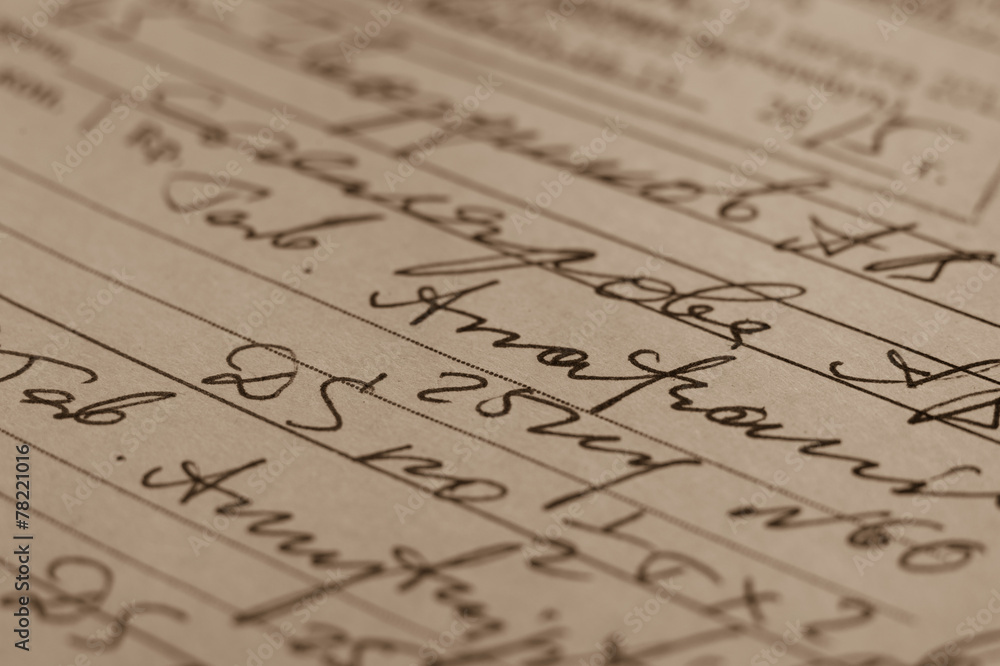 Handwritten medical prescription Handwritten medical prescription