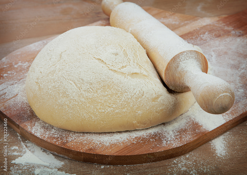 Fresh dough on the table Fresh dough on the table