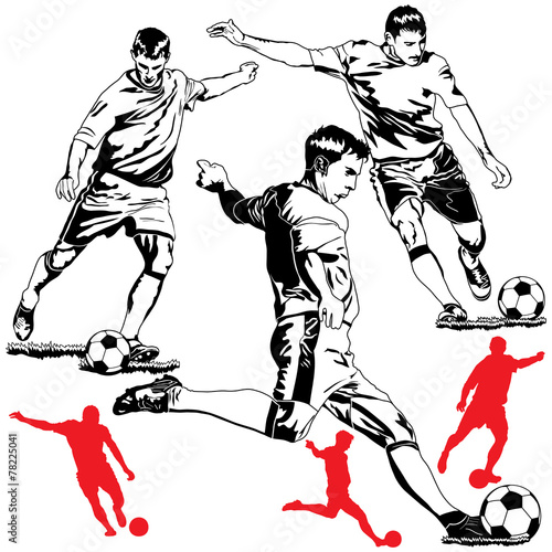 Soccer football players