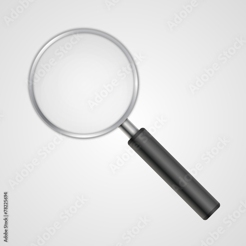 Magnifying glass. Vector illustration.