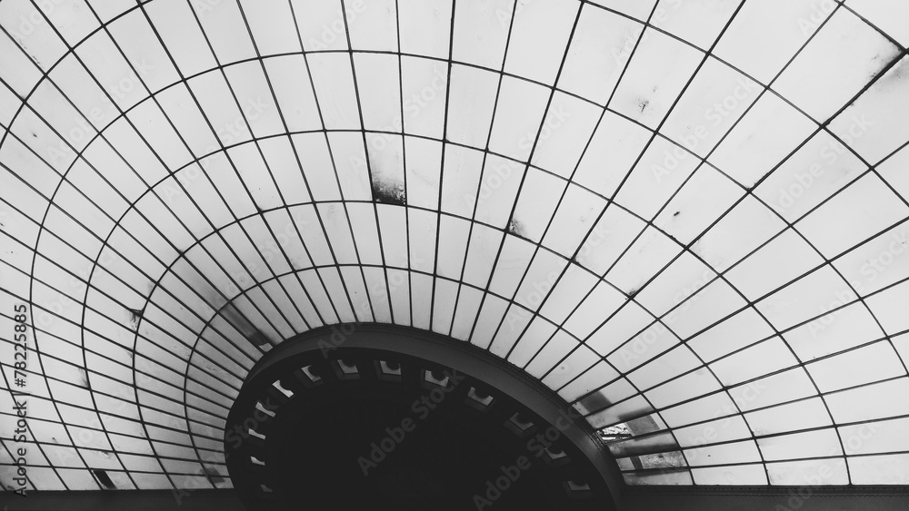 Naklejka premium Monochrome geometric lines background