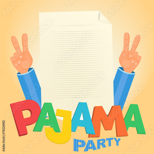 Pajama party concept