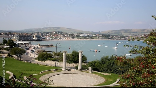View of Swanage Dorset south England UK in summer