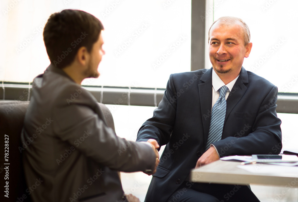 Fototapeta premium Business people shaking hands