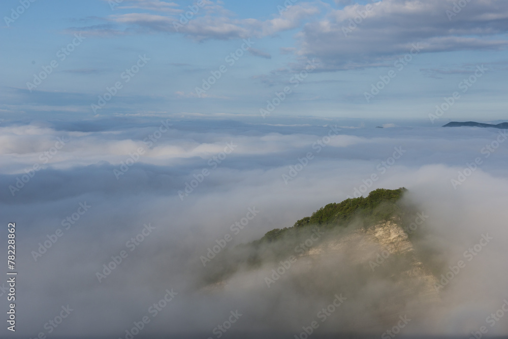 Peak in the clouds, Apennines, Umbria, Italy