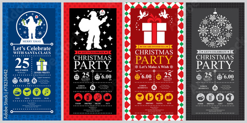 Christmas Party Invitation Card sets