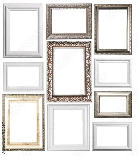 Collage of frames isolated on white