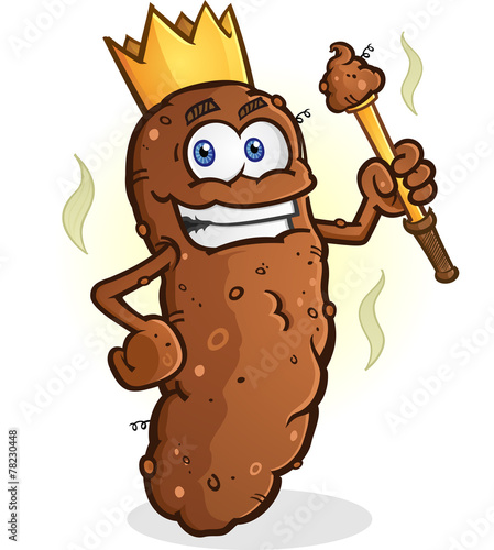 Poop King Cartoon Character