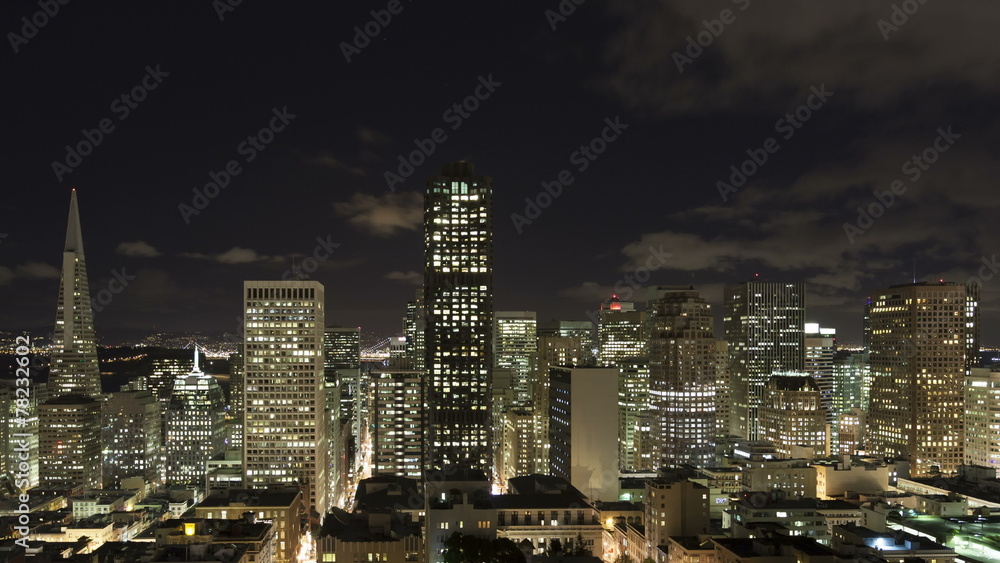 4K Time lapse close up San Francisco night 4K Time lapse close up San Francisco night