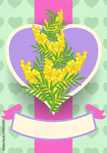 Cuore con Mimosa