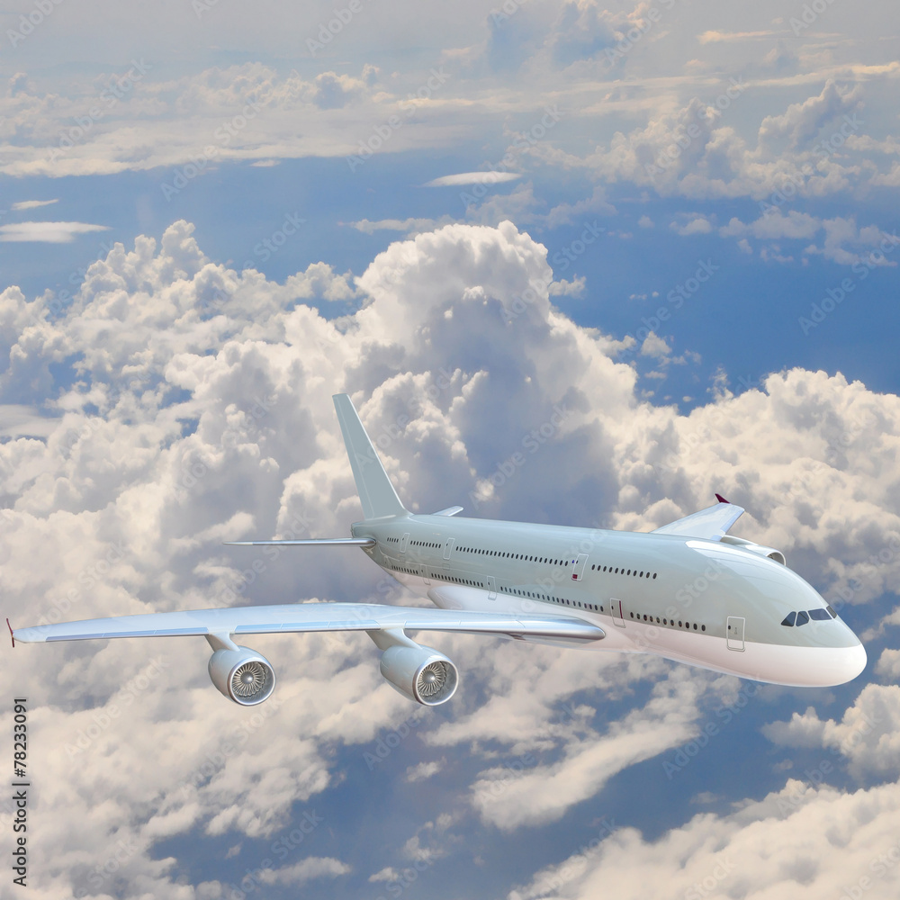 Fototapeta premium Airplane in the sky - Passenger Airliner / aircraft