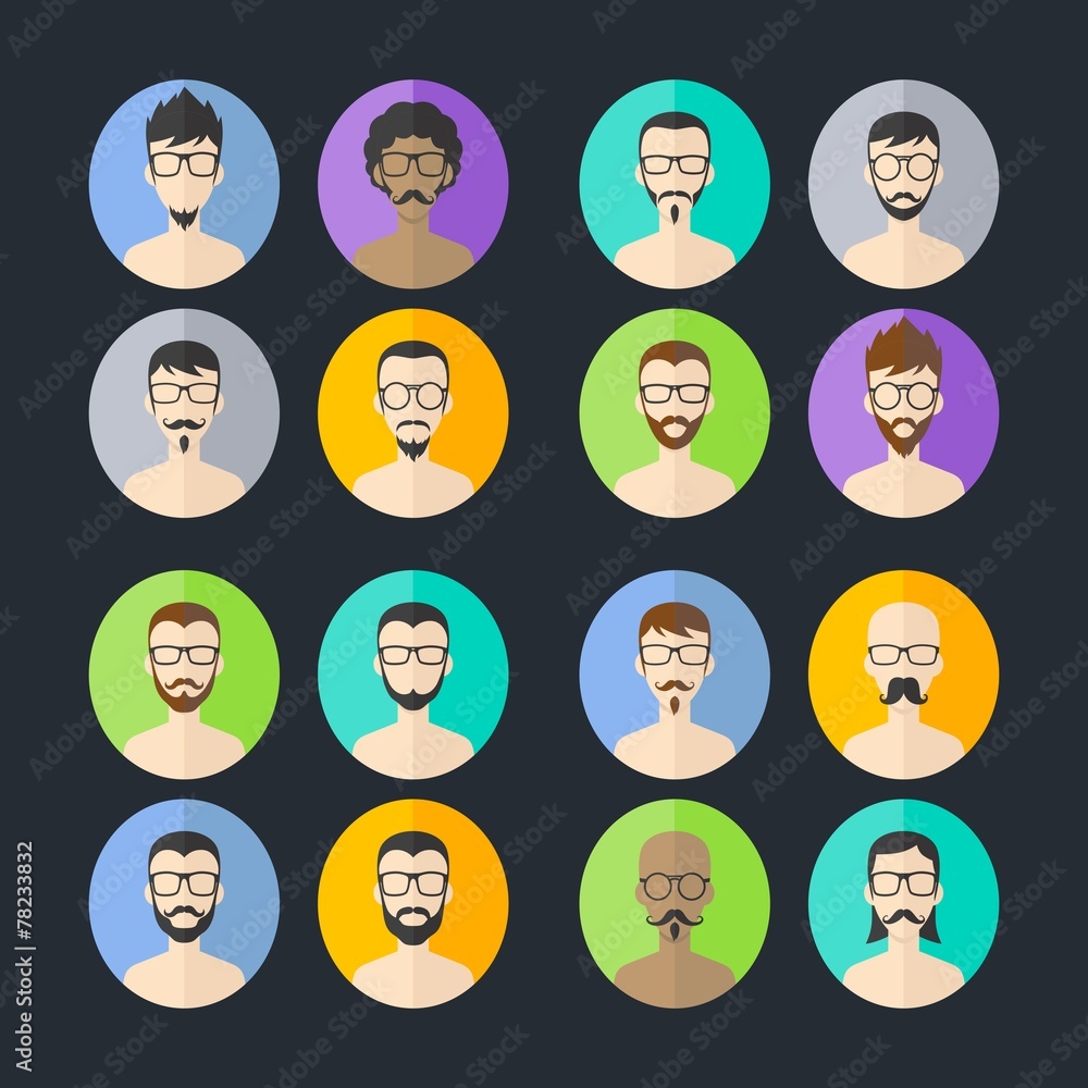 man hipster avatar user picture cartoon character man hipster avatar user picture cartoon character