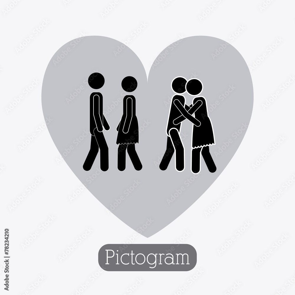 Couple design, vector illustration. Couple design, vector illustration.
