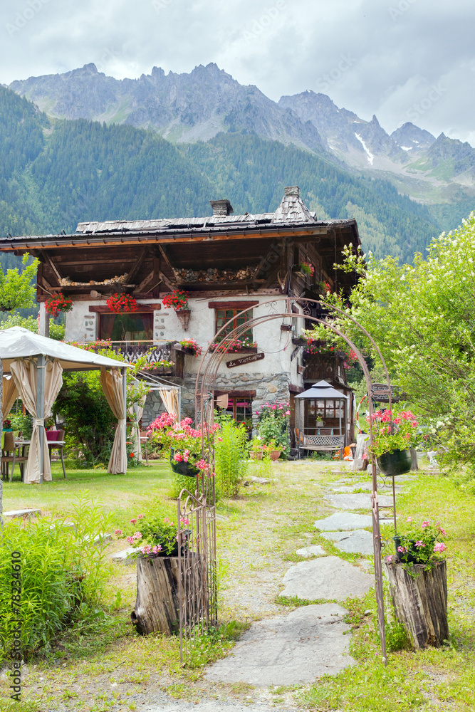 Hotel in French Alps mountains