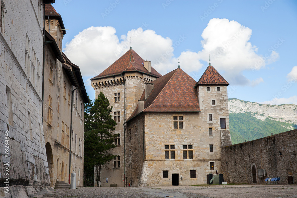 Medieval castle of Annecy town in Haute-Savoie, France