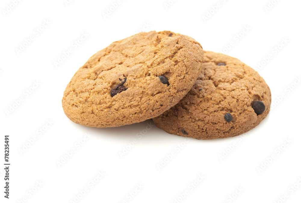 oat cookies on white background oat cookies on white background