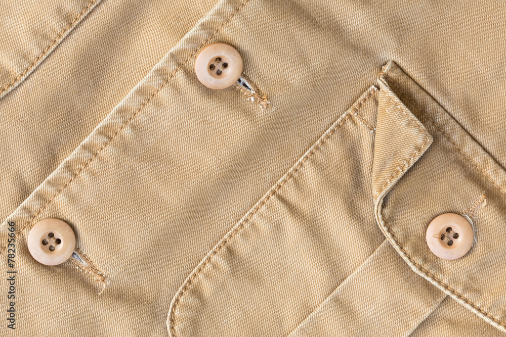 front pocket on brown shirt textile texture background front pocket on brown shirt textile texture background