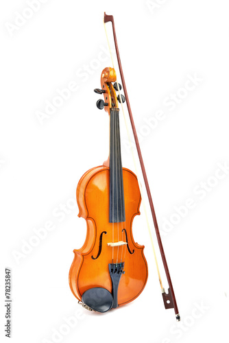 violin on white background