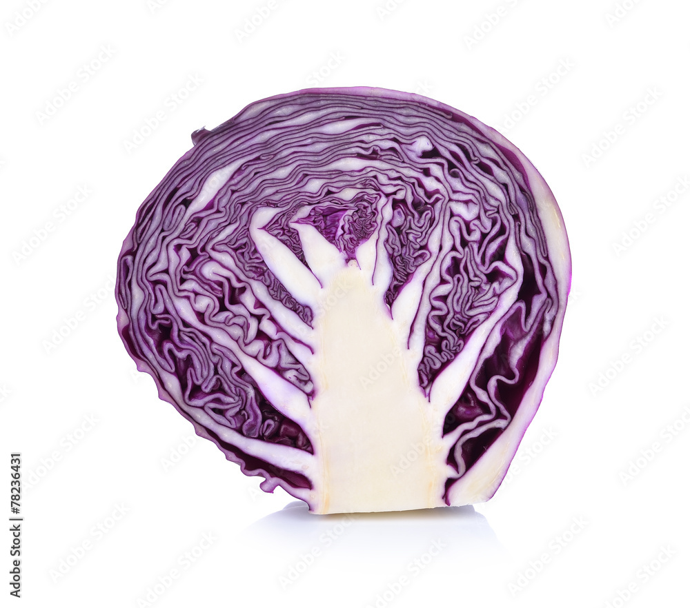 Fototapeta premium red cabbage isolated on white