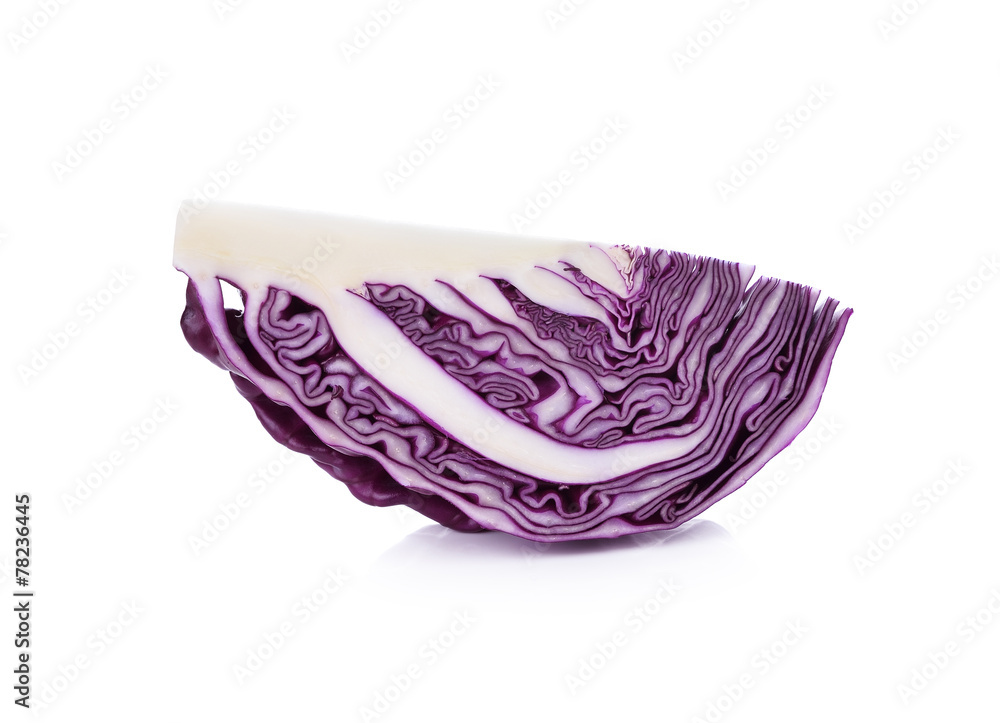 red cabbage over white background red cabbage over white background