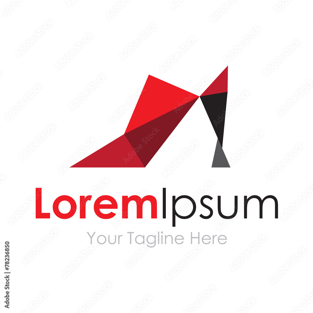 Abstract artistic high heels simple business icon logo Abstract artistic high heels simple business icon logo
