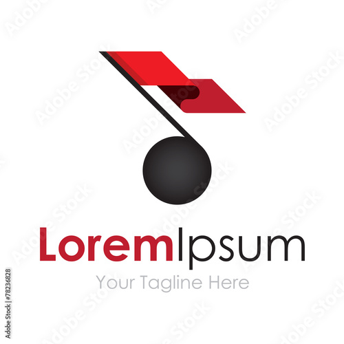 Music note makeover simple business icon logo