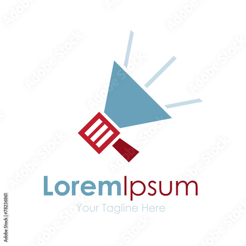 Megaphone simple business symbol advertisement icon logo