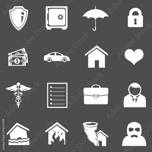 Vector Set of Insurance Icons
