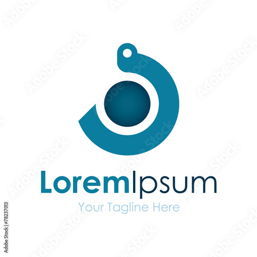 Closed circle locked handcuffs simple business icon logo