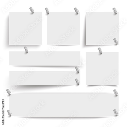 White Frame Banners Thumbtacks