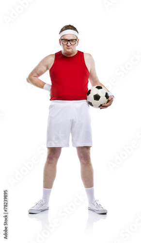 Fototapeta Naklejka Na Ścianę i Meble -  Funny football player