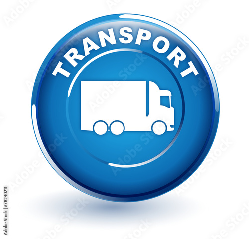 transport sur bouton bleu