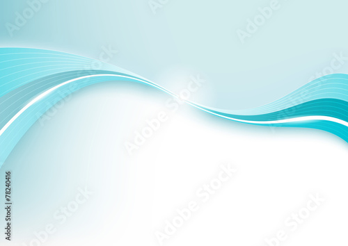 Abstract blue waves - data stream concept © unscrew