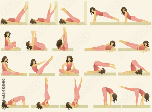 Set of simple gymnastic exercises