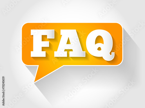 FAQ, question and answer message bubble, business concept