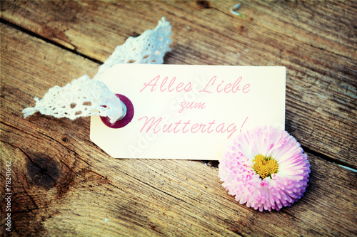 Muttertag Grußkarte - Mutte...
