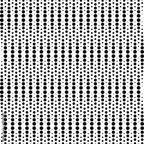 Black and white geometric seamless pattern with circle.