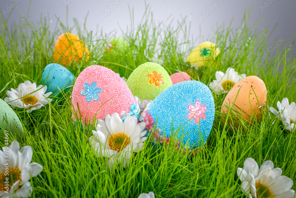 Fototapeta premium Decorated easter eggs