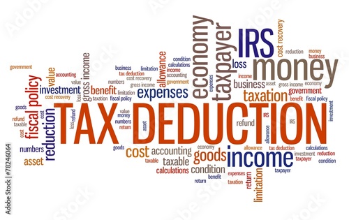 Fényképezés Tax deduction - words set