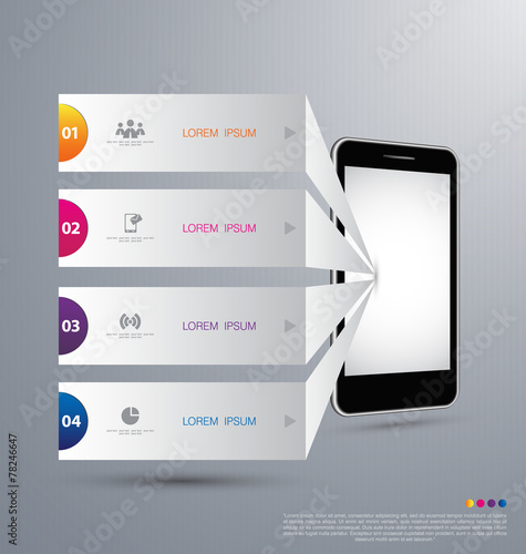 Infographic design with smartphone