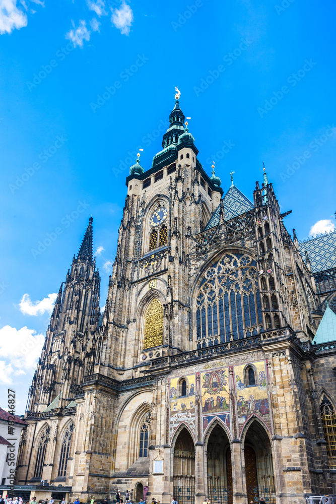 Fototapeta premium Cathedral of St. Vitus, Wenceslas and Vojtech in Prague Castle,