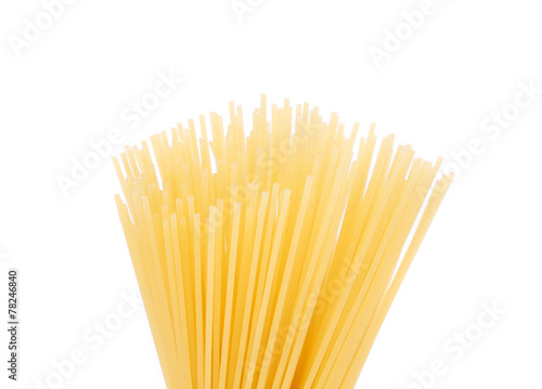 Raw italian spaghetti pasta.