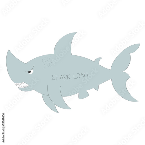 Shark loan vector illustration