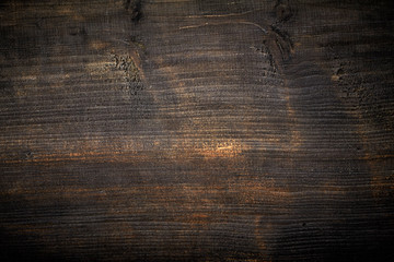 black painted wood
