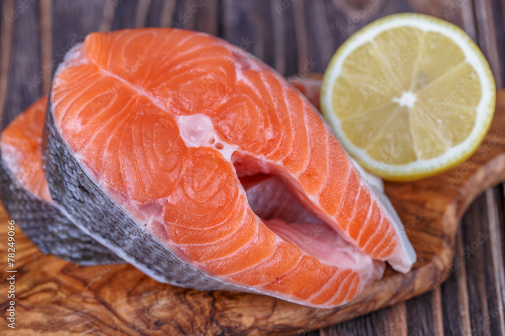 Fresh raw salmon Fresh raw salmon