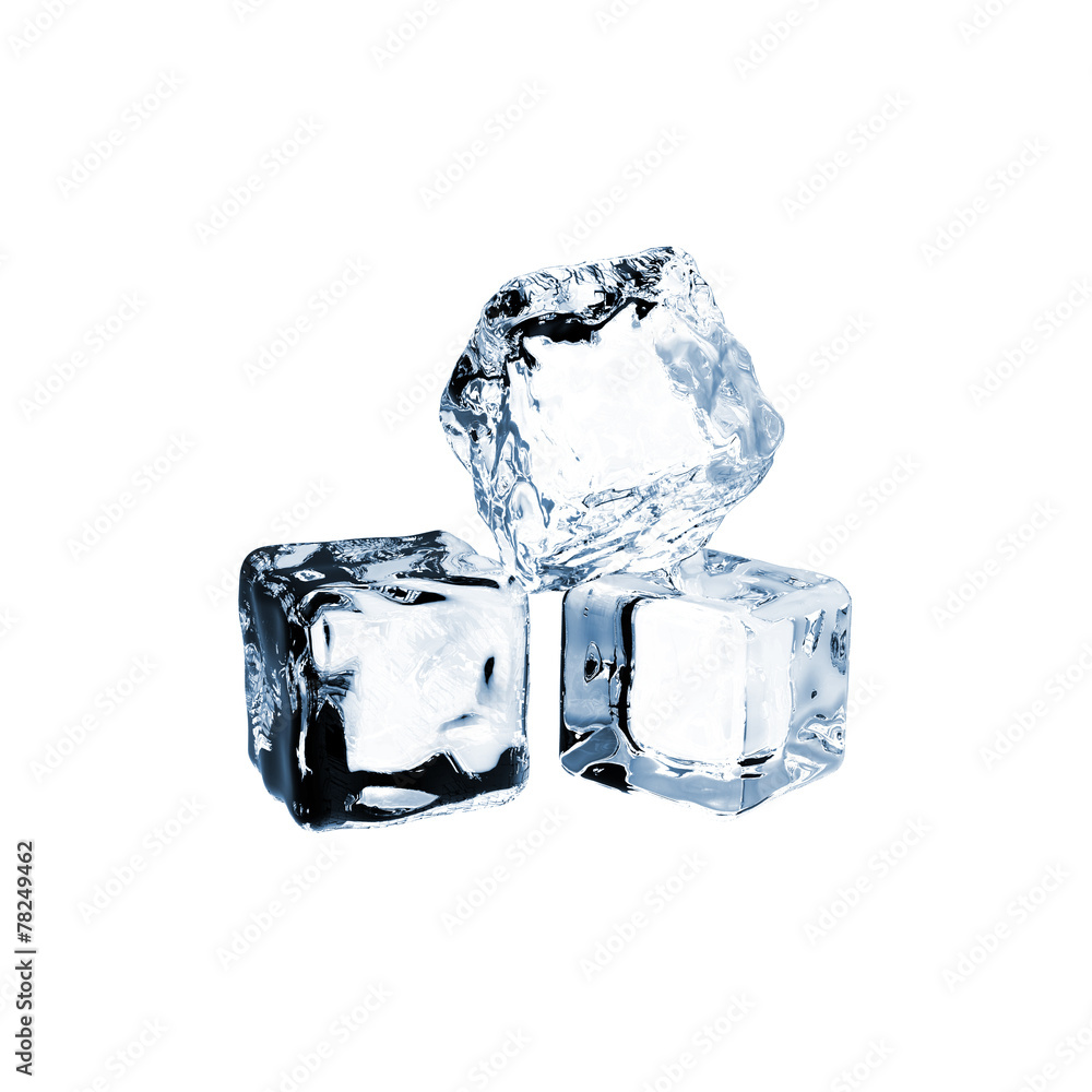 ice cubes isolated on white ice cubes isolated on white