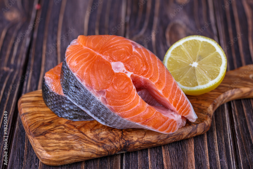 Fresh raw salmon Fresh raw salmon