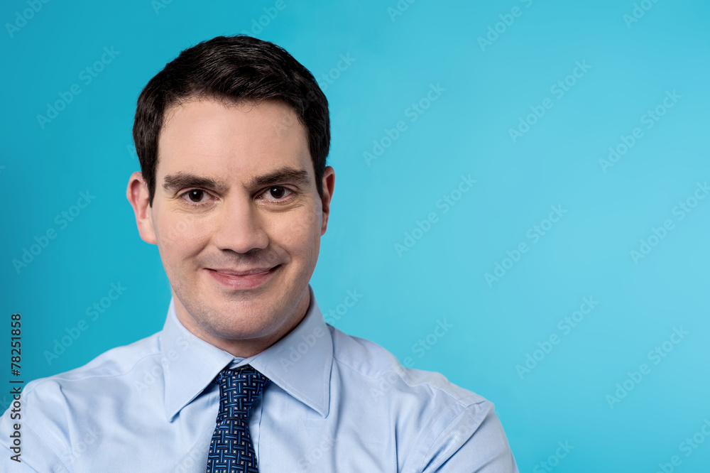 Middle aged businessman posing to camera Middle aged businessman posing to camera