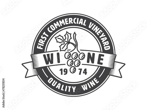 Vintage winery label