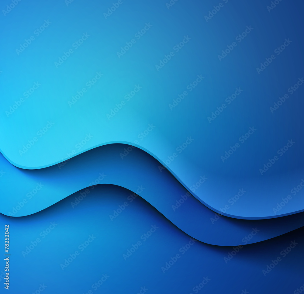 Obraz premium Abstract colorful blue vector waved background